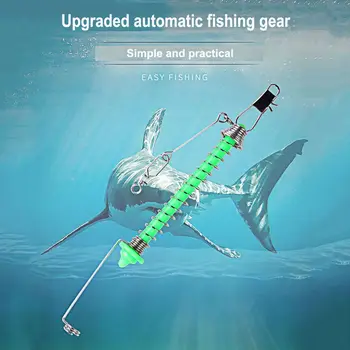 Automático Gancho De Pesca Gatilho Mola De Aço Inoxidável Anzol Isca Pegar Ejeção Catapulta Isca De Peixe Acessórios Enfrentar Bens