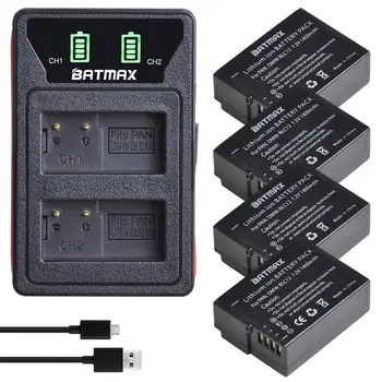 Batmax DMW-BLC12 BLC12E Bateria+Novo LED Duplo Carregador de Tipo C Porta para Panasonic FZ1000,FZ200,FZ300,G5,G6,G7,GH2,DMC-GX8