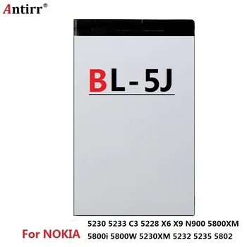 BL-5J Original do Telefone Móvel Bateria Nokia BL 5J 5230 5232 5800 5900 C3 N900 X6 e X9 Bateria de Substituição
