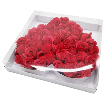 Branco o Dia dos Namorados Amante de Casamento de Papel em formato de Coração, Caixa de Presente Rosa Flor Caixa Com Tampa transparente