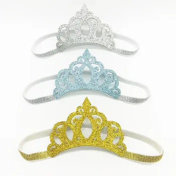 Brilho De Prata Coroa De Ouro Da Princesa Tiara HairBands Meninas Elástico Faixas De Cabelo E Acessórios Para O Cabelo Crianças Headwear Bebê Tiaras