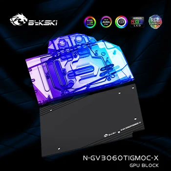 Bykski N-GV3060TIGMOC-X,3060ti GPU Água de Refrigeração do Bloco Para GIGABYTE RTX 3060TI JOGO OC 8G,GPU Radiador VGA Cooler 12V/5V RGB