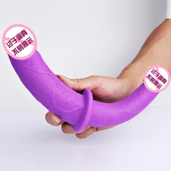Cabeça de casal Vibrador para Casais de Lésbicas Strapon de Silicone Dildos Anal Vaginal Massagem Dupla Terminou a Penetração de Brinquedos Sexuais Para a Mulher