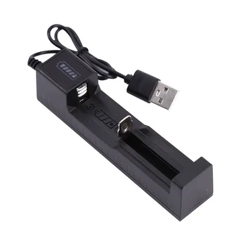 Carregador de bateria 18650 USB 1 Slot Universal para Smart Rápido Carregamento da Bateria de Lítio Recarregável Carregador Para 14500 16340 26650 18500