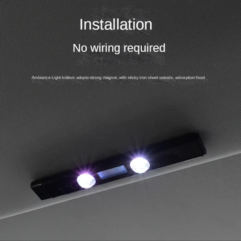 Carro LED RGB Atmosfera Interior da Lâmpada sem Fio de Telhado Estrela de Luz USB Coloridos, de Vários Modos Ambiente Auto Decorativos Festa de Luzes