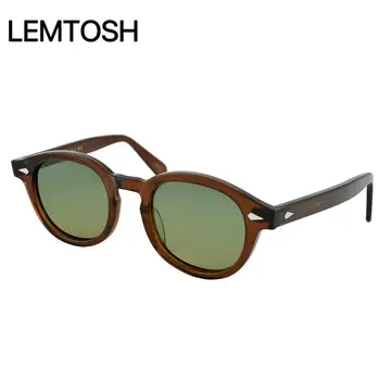 Chegada nova MOSCOT LEMTOSH Modelo de Johnny Depp Acetato de Moldura Marrom Polarizada Óculos de sol Unissex Casual Clássico Homens Mulheres de Óculos