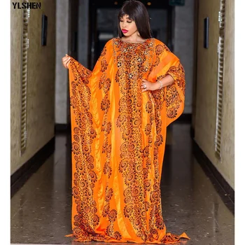 Chiffon Longo Vestido Maxi Africana Vestidos para Mulheres 2021 Queda Africano-se Dashiki, Roupas Sexy Abaya Dubai Boubou Manto Africaine Femme