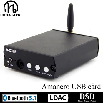 Compatível com Bluetooth 5.1 APARELHAGEM hi-fi USB DAC Para o Amplificador de Áudio ES9038Q2M Decoder Player Amanero Combo384 Com 3.5 mm JACK de saída RCA