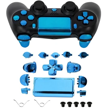 Completo Mod Kits de revestimento de Cromo L1 L2 R1 R2 Dpad ABXY Substituição de Botões de Gatilho para a Sony Playstation 4 Ps4 Controlador DualShock 4
