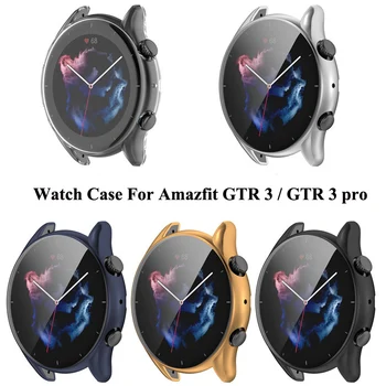 Completo Protetor de Tela de Relógio de Caso Para Amazfit GTR 3 / 3 pro Smart Watch Protetor de Capa TPU Macio Chapeamento de Escudo à prova de Choque