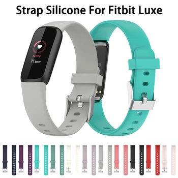 Cor da Pulseira para Fitbit Luxe Banda de Silicone Smart Watch Accessorie Para Fitbit Luxe Inteligente Pulseira Pulseira de Substituição Bandas