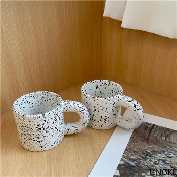 Coreia do sul Gordura Taça de Pingos de Tinta Taça de Cerâmica Manchado Caneca Simples Xícara de Café de Água em Casa Taça de Presente para os Amigos