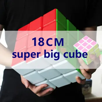 De alta Qualidade Novo 18cm 3x3x3 Grande Cubo Mágico 180mm Neo Super Grande Velocidade Magia Cubos de Educação Profissional de Brinquedo Para a Criança o Melhor Presente que