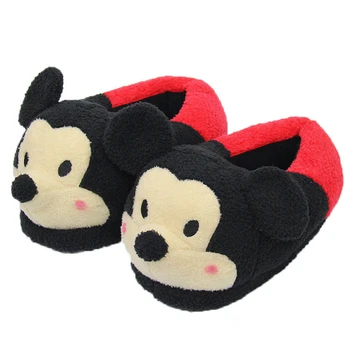 De DISNEY do Minnie do Mickey Mouse Cosplay Chinelos de quarto Adulto Unisex Traje de Inverno de Algodão de Pelúcia Família Sapatos de Presente de Natal