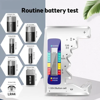 Digital Testador de Bateria Display LCD AA/AAA/9V/1,5 V Pilha Botão de Verificação de Capacidade de Detector de Capacitância Ferramenta de Diagnóstico