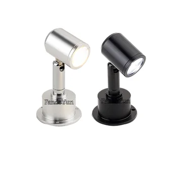 Dimmable LED Mini Downlights 1W 3W AC85-265V de Exibição de Jóias Recessed Teto do Armário Lâmpada Spot branco/preto/prata DC12V