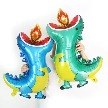 Dinossauro balão de desenhos animados dragão cuspidor de fogo balão de dinossauro de brinquedo balão de férias, festa de aniversário, decoração de balão