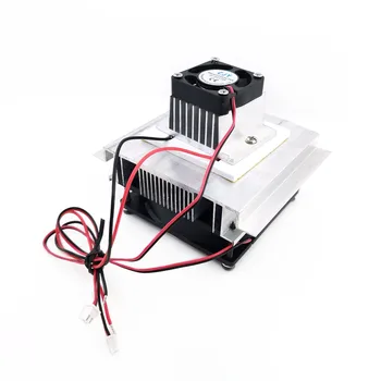 DIY Termoelétrico de Refrigeração o Sistema de Refrigeração Kit de Semicondutores Refrigerador de Condução Módulo + Radiador + Ventilador de Refrigeração+TEC-12706