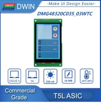 DWIN de 3,5 Polegadas Tela IPS,Display LCD 480xRGBx320 ,Monitor, Painel de Toque, TFT,UART LCM,IHM Inteligente Custo-Benefício