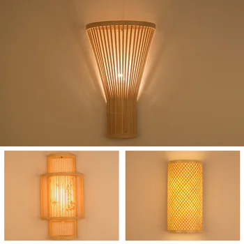 ECHOME Novo Chinês Criativo de Bambu Lâmpada de Parede de Luz Quente Moderno, Simples Quarto de Cabeceira Lâmpada do Corredor de Bambu Hotel Homestay Lâmpadas