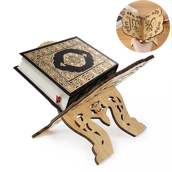Eid Mubarak De Madeira Estante De Livros Kuran Alcorão Cremalheira De Exposição Do Islã Livros Da Bíblia Titular Para A Home Do Eid Al-Fitr Suprimentos De Artesanato Presentes