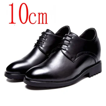 Elevador homens de sapatos para o outono e inverno de nova altura-aumento de sapatos para o interior de altura, 10 cm de homens casuais sapatos de couro