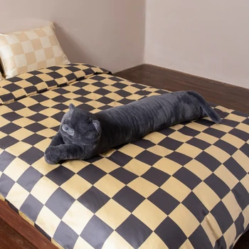 Estilo britânico de pêlo Curto Gato Travesseiro Plushies Almofada Confortável Sofá de Volta Almofada de descanso do Corpo, Quarto, Decoração do Presente 100cm