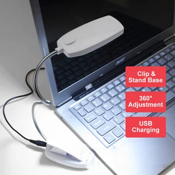 Flexível, Lâmpada de Mesa de Clip de Leitura, Lâmpada da Tabela de 28 de Mesa LED Luzes de Alimentação USB Para Estudante Quarto do Escritório da Lâmpada 3 x AAA