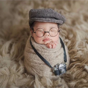 Fotografia de recém-nascido Acessórios do Bebê DIY Adereços Criação Senhores Câmara Bebe Traje Menino Infantil Mini Óculos Para Bonecas Studio