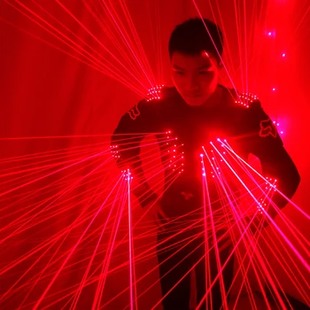 Frete grátis Laser Vermelho Colete DIODO emissor de Roupas, Laser Ternos, Laser 650nm Homem de roupas Para Discoteca Artistas