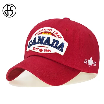 FS Marca Branca Red Maple Leaf Canadá Bonés de Beisebol Para Homens Streetwear Mulheres Boné Snapback Hip Hop Pai Chapéu de Gorras Para Mulher