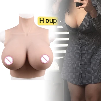 G H Copo de Silicone de Mama Formulários Falsos Seios Enhancer para Crossdresser Drag Queen de Silicone de Mama Formulários Falsos Peitos Peitos Breastplat