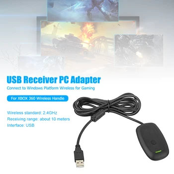 Gamepad sem fio Placa de PC Receptor Usb Para Xbox 360 2.4 G sem Fio Identificador de PC Receptor Adota o Hardware sem Fio de 1,8 m Comprimento do Fio