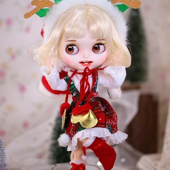 GELADO DBS Blyth boneca de Natal Natal Halloween Combinação Matte Rosto Conjunta Corpo BJD Anime Brinquedo Cosplay Terno Sapatos Mãos das Meninas do Presente
