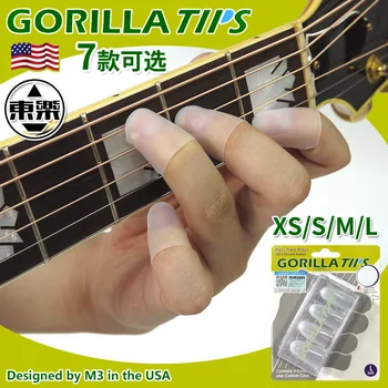 Gorila Dicas de IM Dedo Protector Cover em Claro/Azul Dor Relier para Guitarra Baixo Ukulele Jogadores Cadeia Dedo Guardas