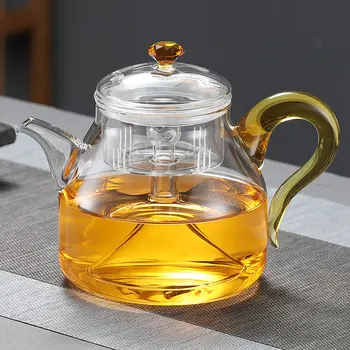 grande capacidade de vidro do chá de panela Ferva o chá de louças de vidro Vapor bule de chá, um fogão a gás pote de vidro