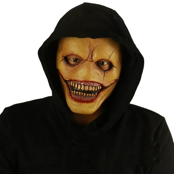 Halloween Demônio Máscara De Látex Sorrindo Assustador Diabo Máscaras De Cosplay Horror Festa De Traje De Adereços