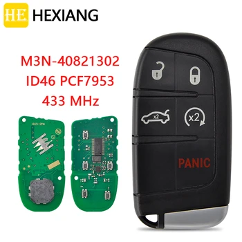 HEXIANG Carro Remoto Tecla Para Jeep Grand Cherokee ou Dodge Dart Charger Challenger FCCID M3N-40821302 Com ID46 PCF7953 Chip 433MHz