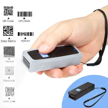 Holyhah M2 CCD sem Fio De 2,4 G Bluetooth Mini Scanner de código de Barras para Leitura de Tabaco 1D 2D QR PDF417 Andróide iPad iPhone
