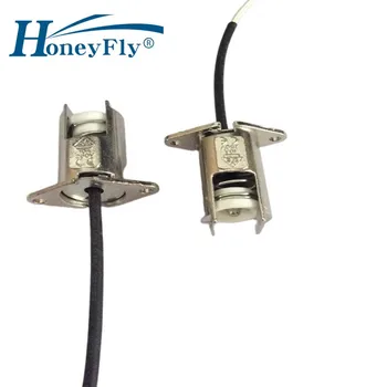 HoneyFly 5pairs R7S Lâmpada de Base de Cerâmica R7S Titular Conversor Conector de cabo de Metal 78mm 118mm 165mm 189mm 254 mm Lâmpada de Halogênio