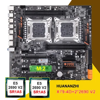 HUANANZHI X79-4D placa-Mãe com HI-SPEED M. 2 NVME SSD de Fenda Dupla Giga Porta LAN 2 Processadores Xeon E5 2690 V2 3.0 GHz Comprar Computador