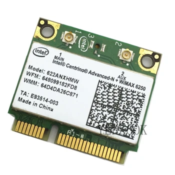 Intel Wifi cartão 6250 6250AN 6250ANX 622ANXHMW de Banda Dupla 300Mbps 2,4 G/5G 802.11 a/b/g/n placa Mini PCI-E da Placa de rede Wireless para DELL Asus