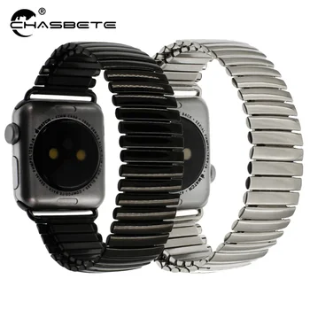 iWatch da Apple Assistir 38mm 42mm / Esporte / Edittion Cinta Série 4/3/2/1 de Aço Inoxidável Relógio Banda de Loop de Pulso a Correia de Estiramento do Bracelete