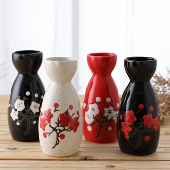 Japonês Maneki Neko Cerâmica Retrô Garrafa de Sake 150ml Tokkuri Sorte Gato Gueixa Sakura Licor, Amor de Dispensador de Copos de Garrafa de Vinho
