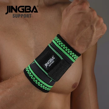 JINGBA Novo SUPORTE de Nylon Pulseira de Suporte de Fitness Pulso de Bandagem de Suporte de equipamentos de Proteção pulseira de homens de Ténis Badminton Cinta
