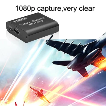 KEBIDU 4K compatíveis com HDMI, Placa de Captura de 1080p Jogo de Placa de Captura USB 2.0, Gravador de Caixa de Dispositivo Para Streaming ao Vivo, Gravação de Vídeo