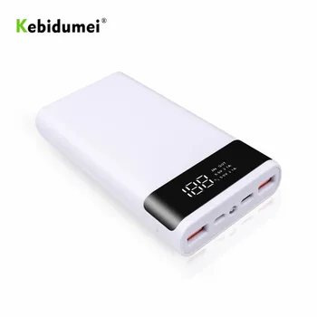 kebidumei Portátil 5V 6x18650 Bateria do Banco do Poder da Caixa de Shell Caso DIY-Tipo C Micro USB Carregador do Telefone Móvel Caixa de Caso preto/branco