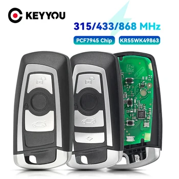 KEYYOU ID46-pcf7945 Chip Carro Chave Remota 315Mhz KR55WK49863/267T-5WK49863 Para a BMW CAS4 3 5 7 Série E60 E90 X3 X5 M3 F10 F30