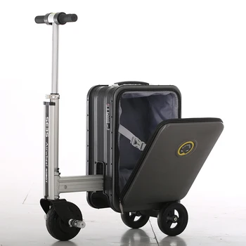 Lantsun SE3S rideable mala ABS bagagem casos retrátil tronco ultra-leve scooter de mobilidade