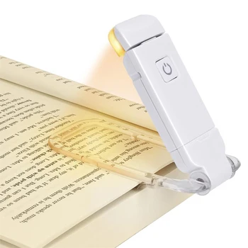 LED de Brilho Ajustável Portátil Favorito Luz de Leitura Recarregável USB Livro de Leitura de Luz de Proteção para os Olhos Clipe de Luz do Livro